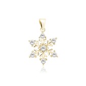 Pandantiv argint placat cu aur galben fulg de nea cu pietre DiAmanti Z1788CG_W-DIA Pandantiv argint placat cu aur galben fulg de nea cu pietre DiAmanti Z1788CG_W-DIA